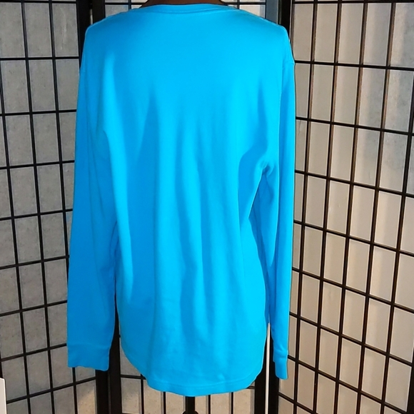 Saddlebred Men's Turquoise Cotton Pullover - Picture 4 of 7